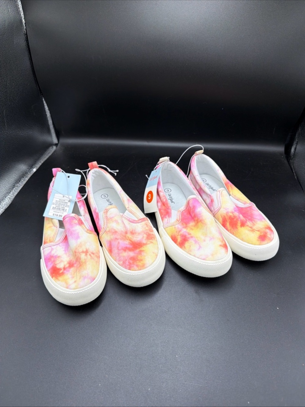 Lot Of 2 NWT Cat &Jack Tye Dye Slip On Shoes Girls Size 3